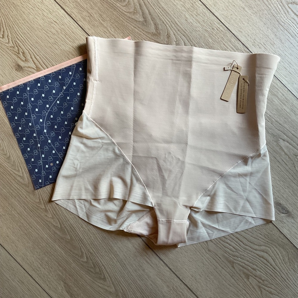 Shapellx Beige High Waisted Shapewear Girdle Shorts Tummy Control 3XL NEW
